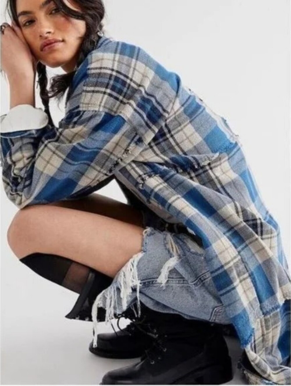 Free People Heavenly Plaid Jacket - Picture 2 of 8